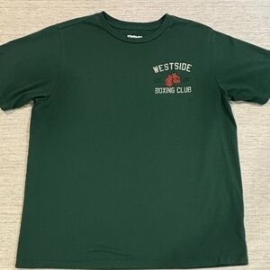 RSQ Green T-Shirt with Westside Boxing Club Motif Size Large